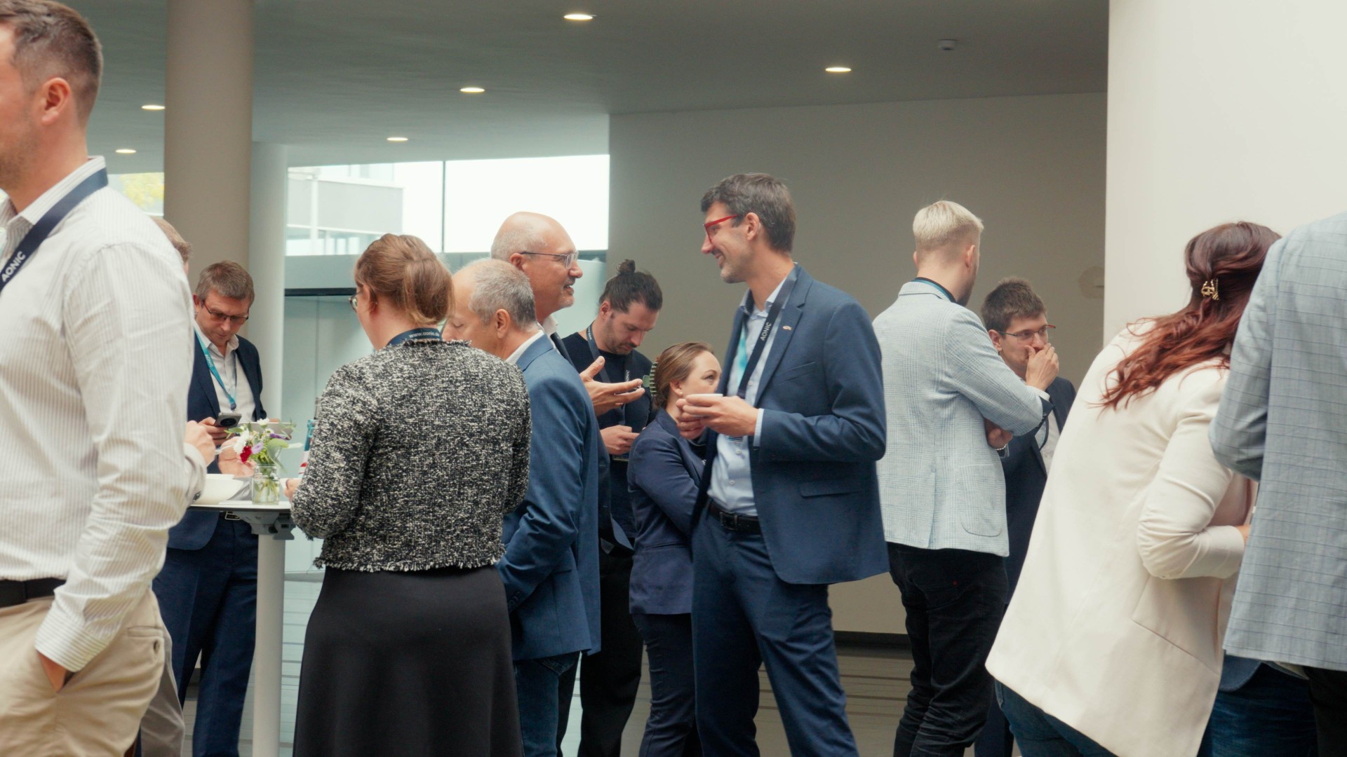 Kaffeepause und Gespräche zwischen Sessions